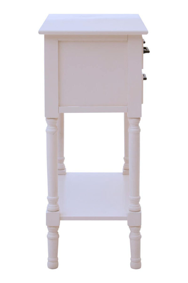 Heritage 3 Drawer White Wooden Console Table