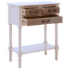 Heritage 3 Drawer White Wooden Console Table