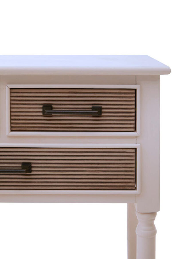 Heritage 3 Drawer White Wooden Console Table