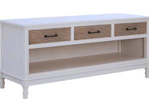 Heritage 3 Drawer White Wooden Sideboard