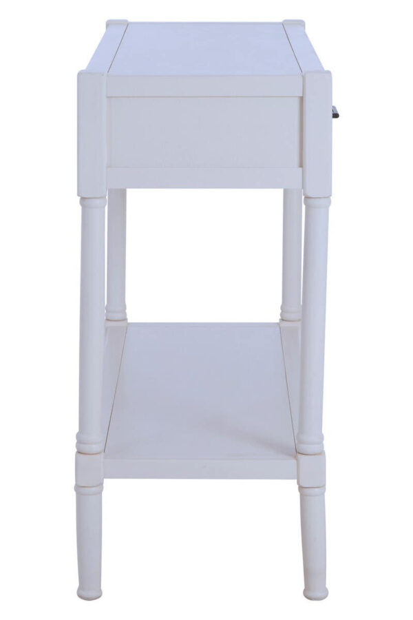 Heritage 2 Drawer White Wooden Console Table