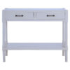 Heritage 2 Drawer White Wooden Console Table