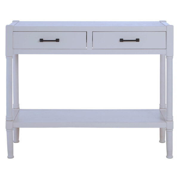 Heritage 2 Drawer White Wooden Console Table