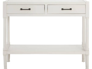 Heritage 2 Drawer White Wooden Console Table