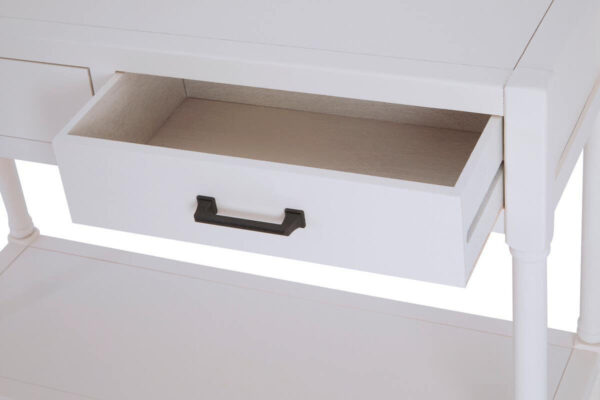 Heritage 2 Drawer White Wooden Console Table