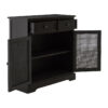 Heritage Black Wash Rattan and Wooden Two Door Sideboard