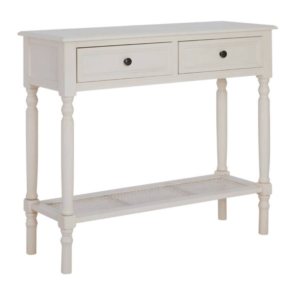 2405809_01__69755.1767160576.jpg Heritage White Wooden Console Table with 2 Drawer