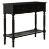 2405810_01__54930.1754495720.jpg Heritage Two Drawer Black Finish Wooden Console Table with Shelf