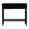 2405810__48253.1754495723.jpg Heritage Two Drawer Black Finish Wooden Console Table with Shelf