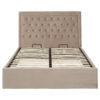Hannah Mink Velvet Ottoman Double Bed