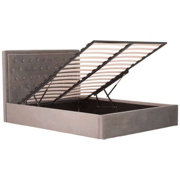 Hannah Grey Ottoman King Bed
