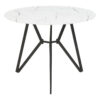 Weston Round Marble Effect Dining Table with 6 Chairs Set