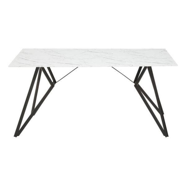 Weston Marble Effect Dining Table with 6 Chairs Set