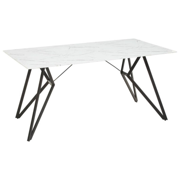 Weston Marble Effect Dining Table with 6 Chairs Set