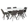 Weston Marble Effect Dining Table with 6 Chairs Set
