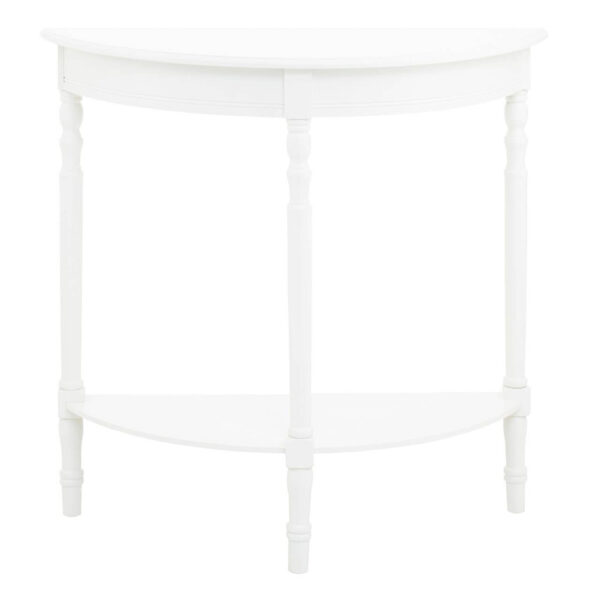 Heritage Black Half Moon Wooden Console Table