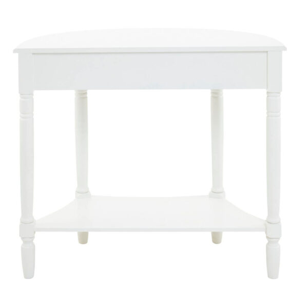 2406021_03__78762.1767160538.jpg Heritage White Half Moon Wooden Console Table with 1 Drawer