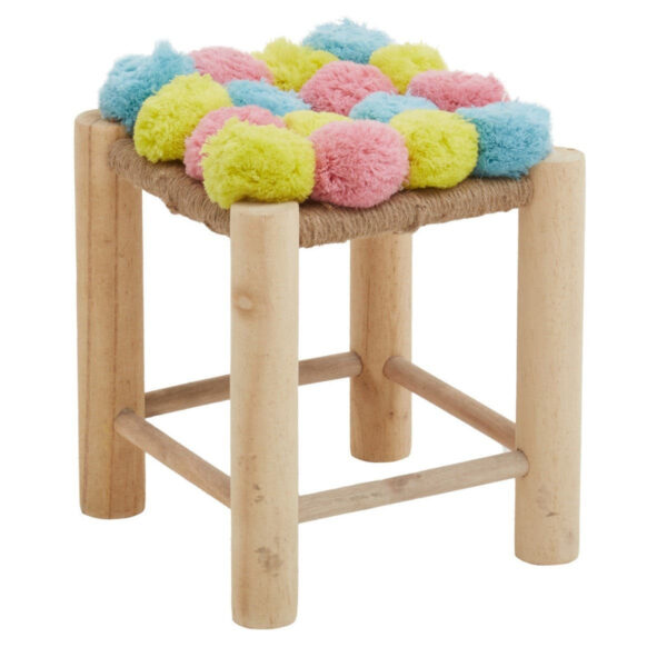 2406097_nos_01__93270.1767355420.jpg West Village Pink Blue And Yellow Pom Pom Stool