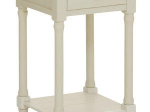 Heritage One Drawer Ivory Wooden Side Table