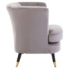 Loretta Mink Velvet Curved Accent Chair