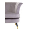 Loretta Mink Velvet Curved Accent Chair