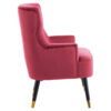 Loretta Wine Velvet Chair With Black Wood Legs