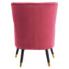 Loretta Wine Velvet Chair With Black Wood Legs