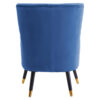 Loretta Midnight Velvet Chair With Black Wood Legs
