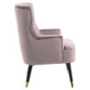 Loretta Mink Velvet Chair With Black Wood Legs