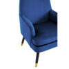 Loretta Midnight Velvet Armchair With Black Wood Legs