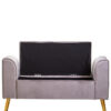 Loretta Mink Velvet Ottoman Storage Bench