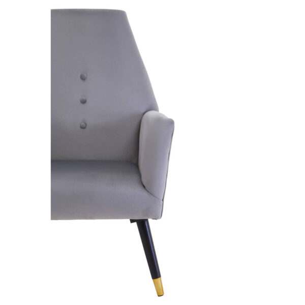 Loretta Grey Velvet Button Detail Chair