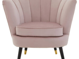 Loretta Dusky Pink Velvet Shell Accent Chair