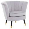 Loretta Grey Velvet Shell Accent Chair