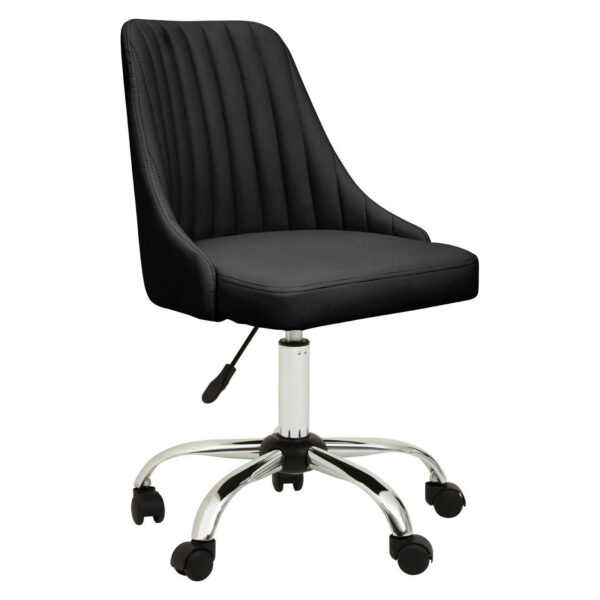 2406475__22399.1767338618.jpg Brent Ribbed Black And Chrome Home Office Chair