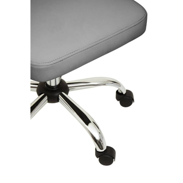 Brent Grey Leather Effect Home Office Chair