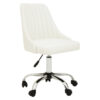 Brent Off White Leather Effect Home Office Chair