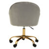 Brent Grey Velvet And Gold Home Office Chair