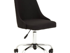 Brent Black And Chrome Home Office Chair