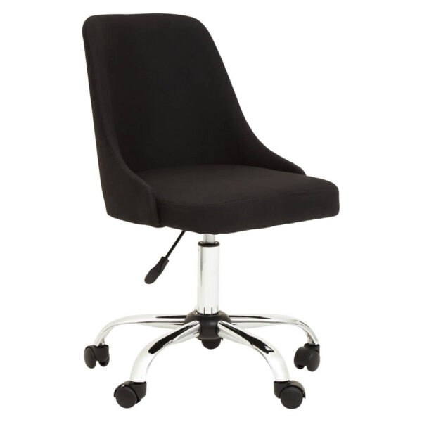 Brent Black And Chrome Home Office Chair