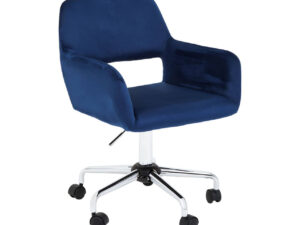 Brent Navy Velvet And Chrome Base Home Office Chair