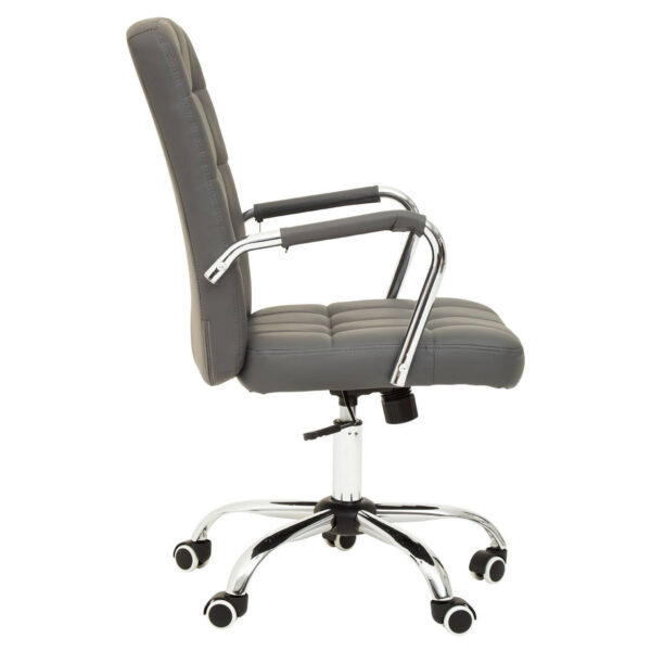 2406486_03__89856.1767764265.jpg Brent Grey Leather Effect And Chrome Home Office Chair