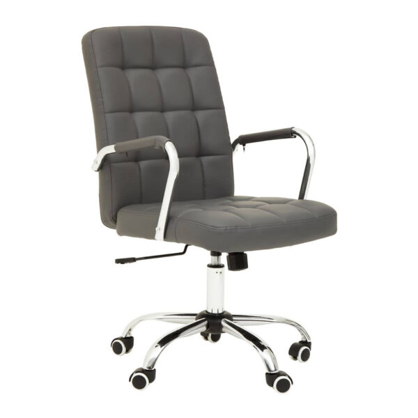 2406486__40083.1767764265.jpg Brent Grey Leather Effect And Chrome Home Office Chair