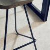 District Wooden Top Bar Stool With Metal Legs