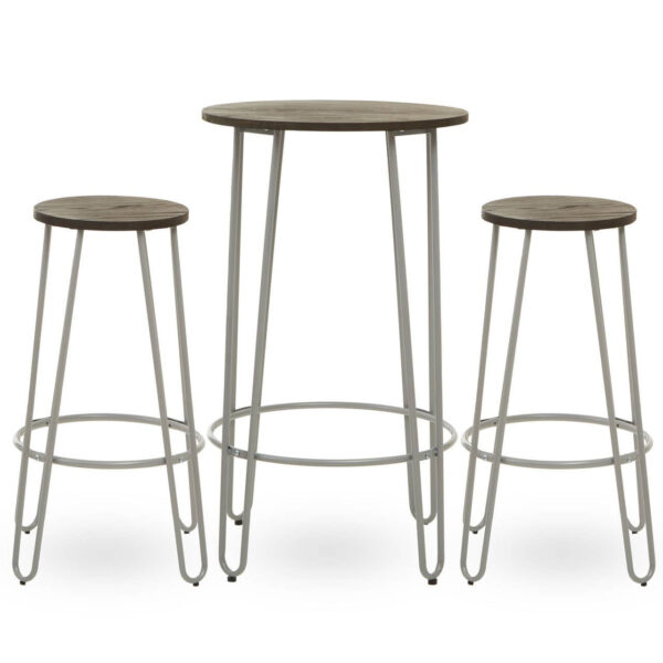 2406624__62126.1768894598.jpg District 3 Piece Silver Frame Bar Table Stool Set