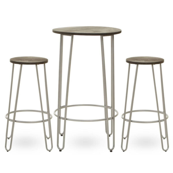 2406626__07945.1754500451.jpg District 3 Piece Silver Frame Bar Table Stool Set