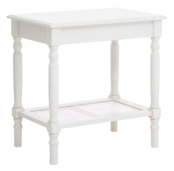 2406639_01_1__57664.1754500555.jpg Heritage White Wooden Side Table with Lower Shelf