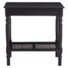 Heritage Black Wooden Side Table with Lower Shelf