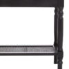 Heritage Black Wooden Side Table with Lower Shelf