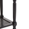 Heritage Black Wooden Side Table with Lower Shelf